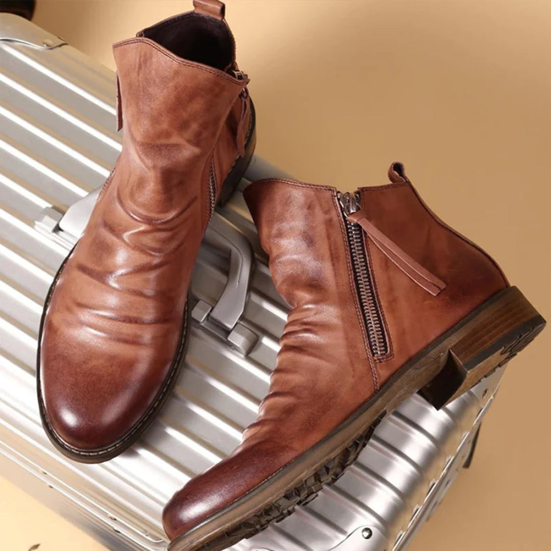 Bottines Homme Chic à Lacets – Boots Désign Élégants et Confortables - LuxeStyle