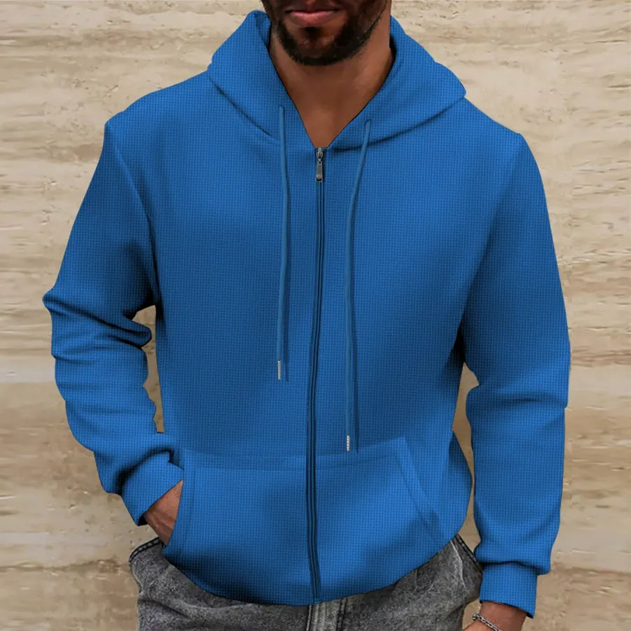 Sweat à Capuche Zippé Blanc pour Homme → Pull à Capuche Blanc Homme Hiver