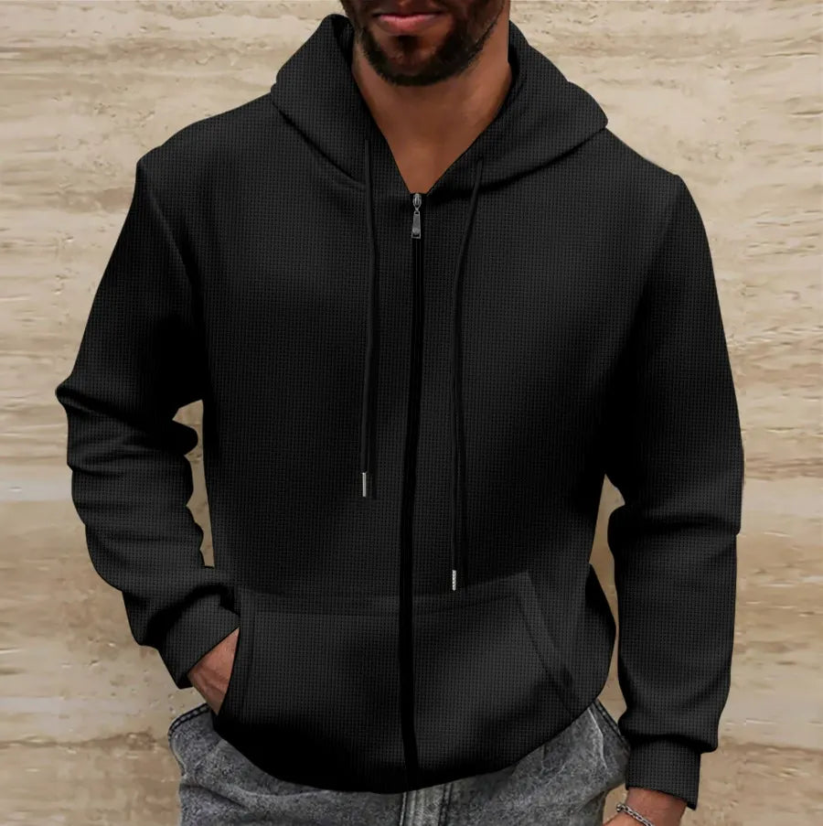 Sweat à Capuche Zippé Blanc pour Homme → Pull à Capuche Blanc Homme Hiver