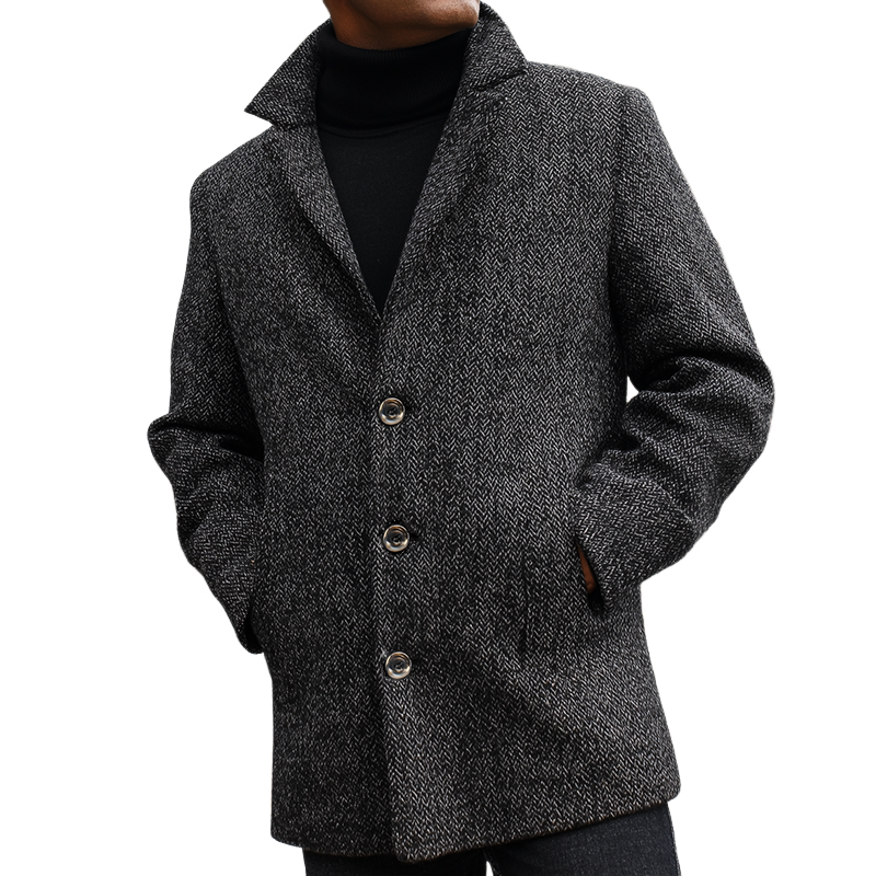 Veste Casual Chic pour Homme avec Imprimé Chevron - LuxeStyle
