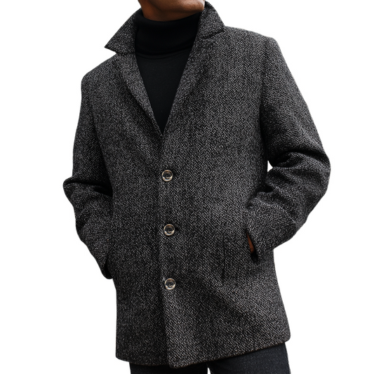 Veste Casual Chic pour Homme avec Imprimé Chevron - LuxeStyle