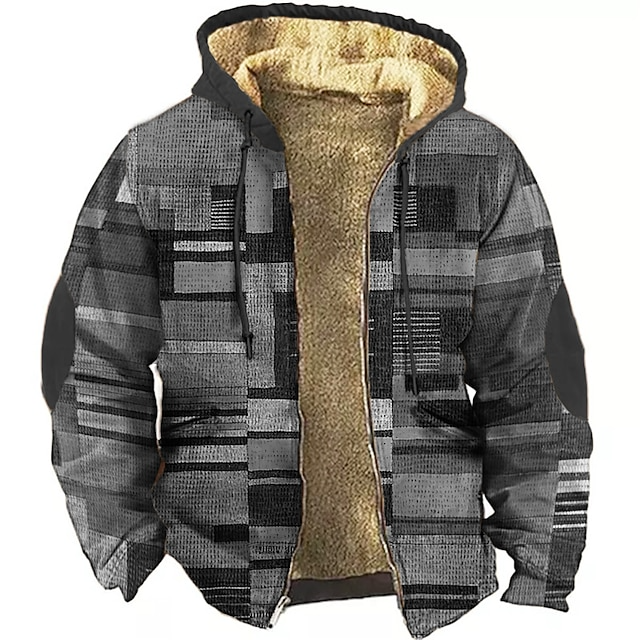 Gilet Homme Fleece Confort - Veste Capuche Patchwork Streetwear