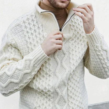 Pull en Maille Col Montant pour Homme - LuxeStyle