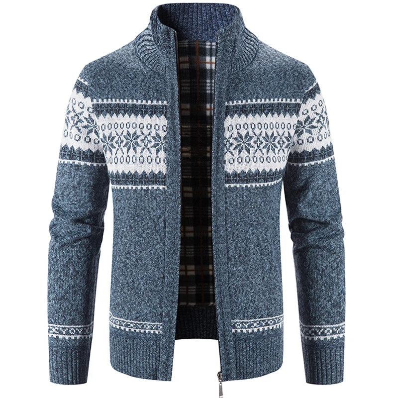 Veste Homme Hiver en Laine Épaisse à Fermeture Éclair - LuxeStyle
