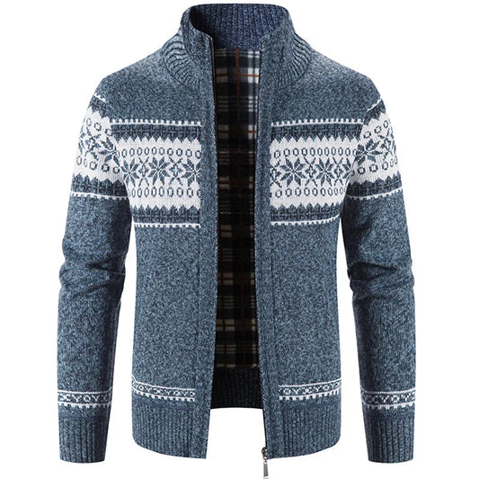 Veste Homme Hiver en Laine Épaisse à Fermeture Éclair - LuxeStyle