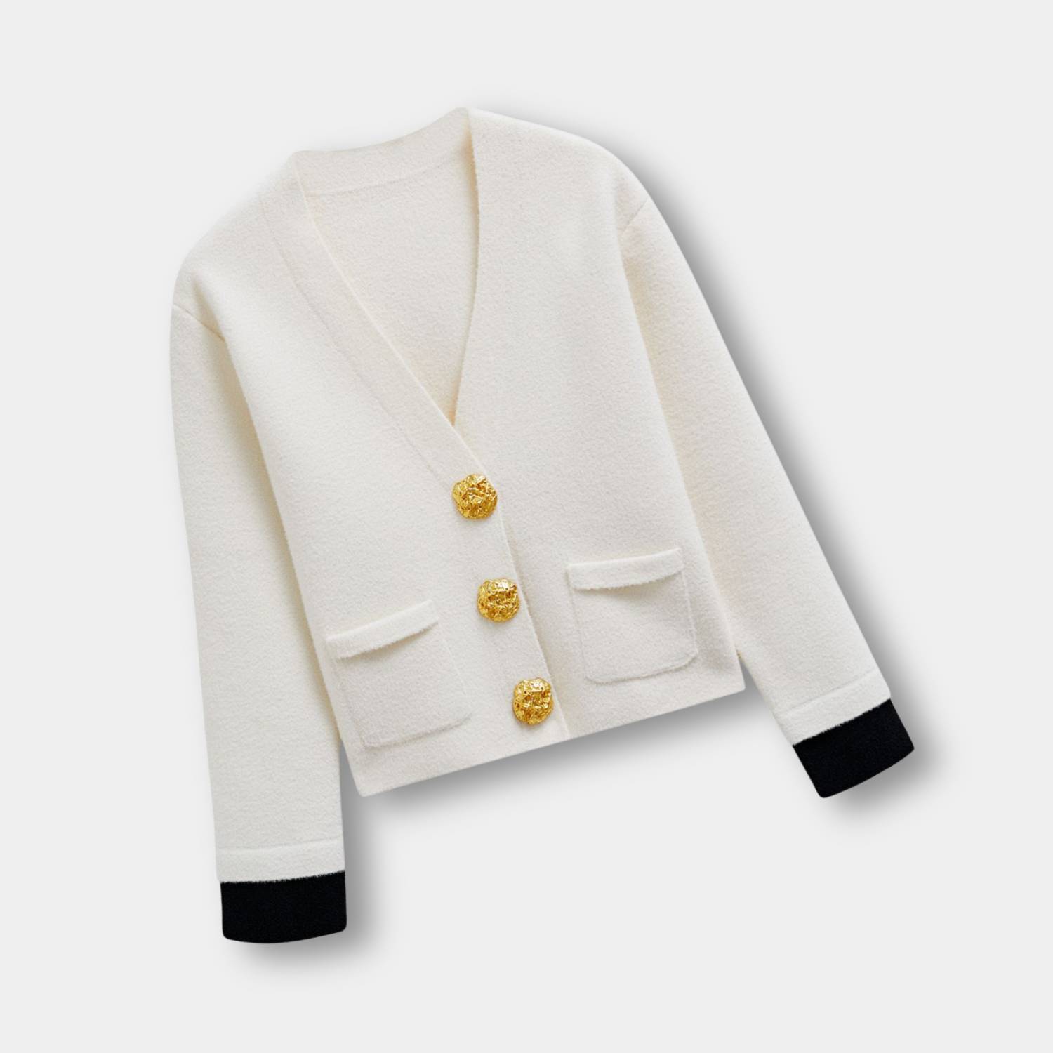 Cardigan Chic Col V Manches Longues - LuxeStyle