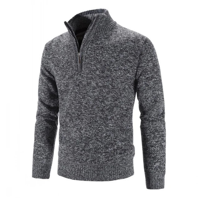 Pull Homme Laine Marine à Fermeture Éclair