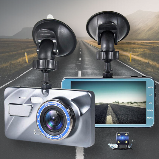 Caméra de voiture avec écran tactile et fixation ventouse - LuxeStyle