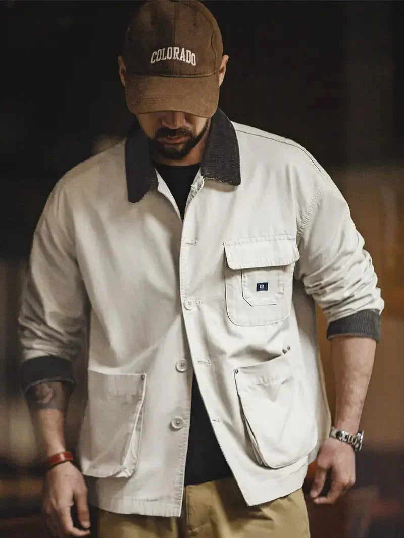 Veste Homme Classique avec Poches Avant pour Tous les Jours