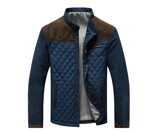 Veste hivernale épaisse marine et terne pour homme - LuxeStyle
