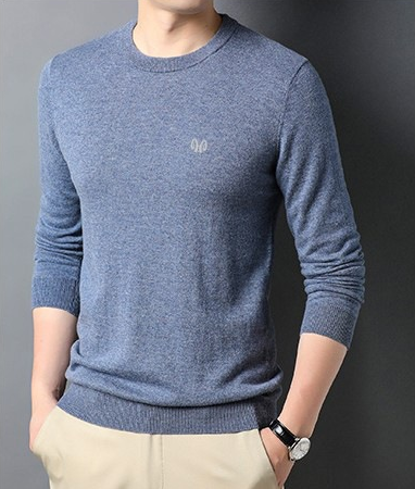 Pull Homme Noir Classique Longues Manches