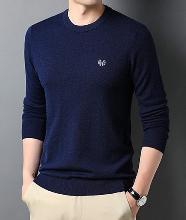 Pull Homme Noir Classique Longues Manches