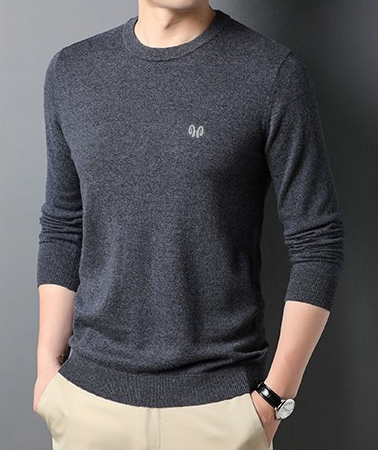 Pull Homme Noir Classique Longues Manches