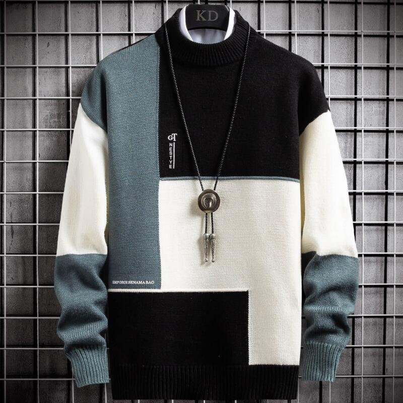 Pull en Patchwork Homme – Tricot Douillet & Style Détendu