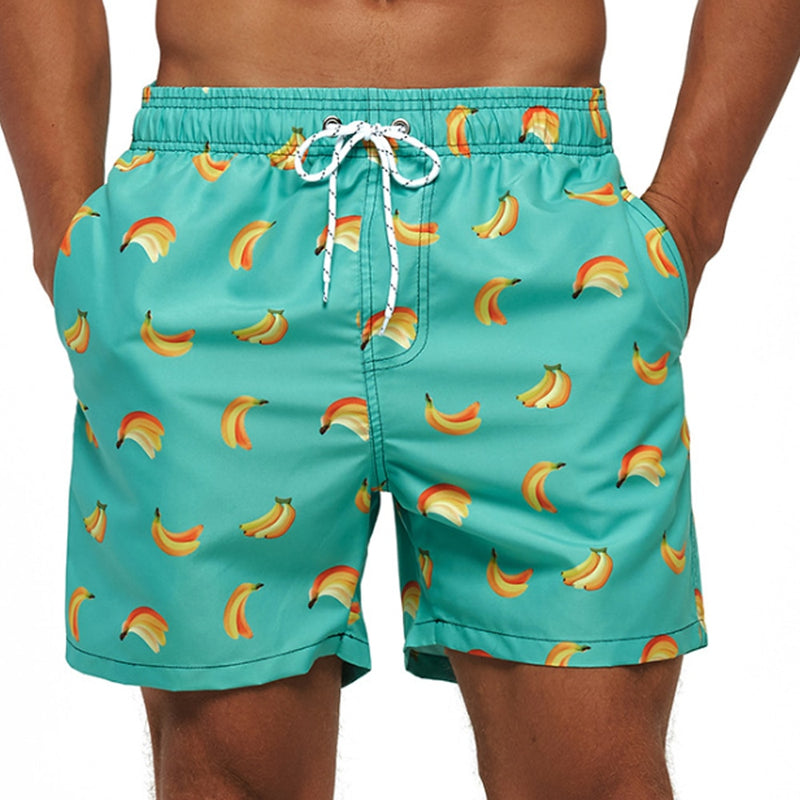 Short de plage stylé imprimé avec ceinture ajustable - LuxeStyle