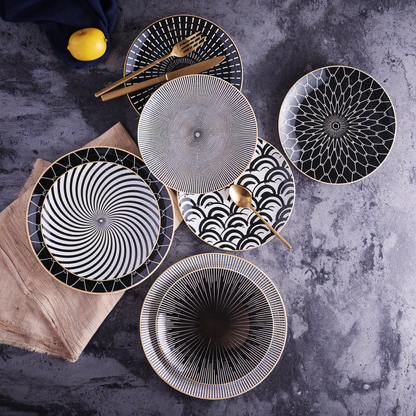 Assiettes Géométriques Design Moderne - BlxckFR