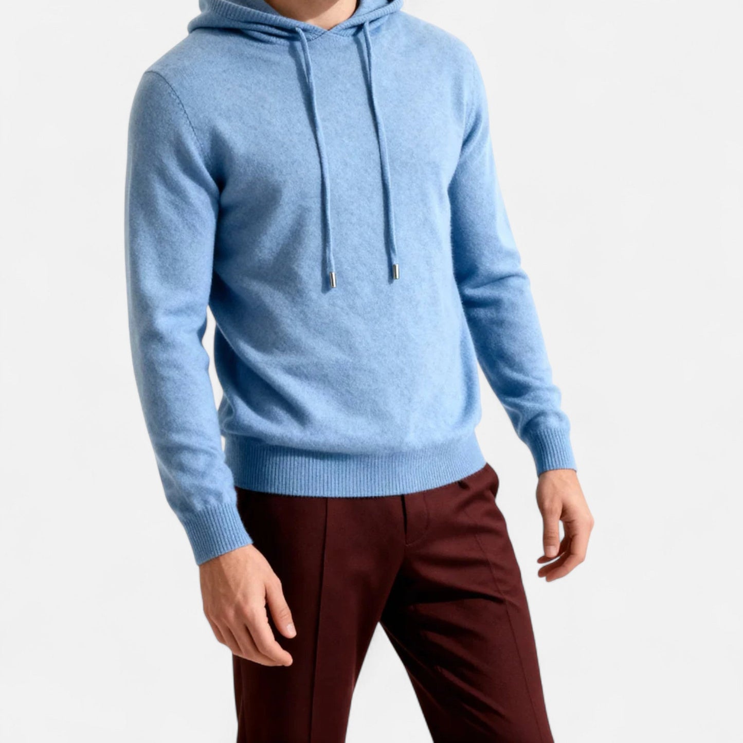 Pull en laine brun chaud pour hommes