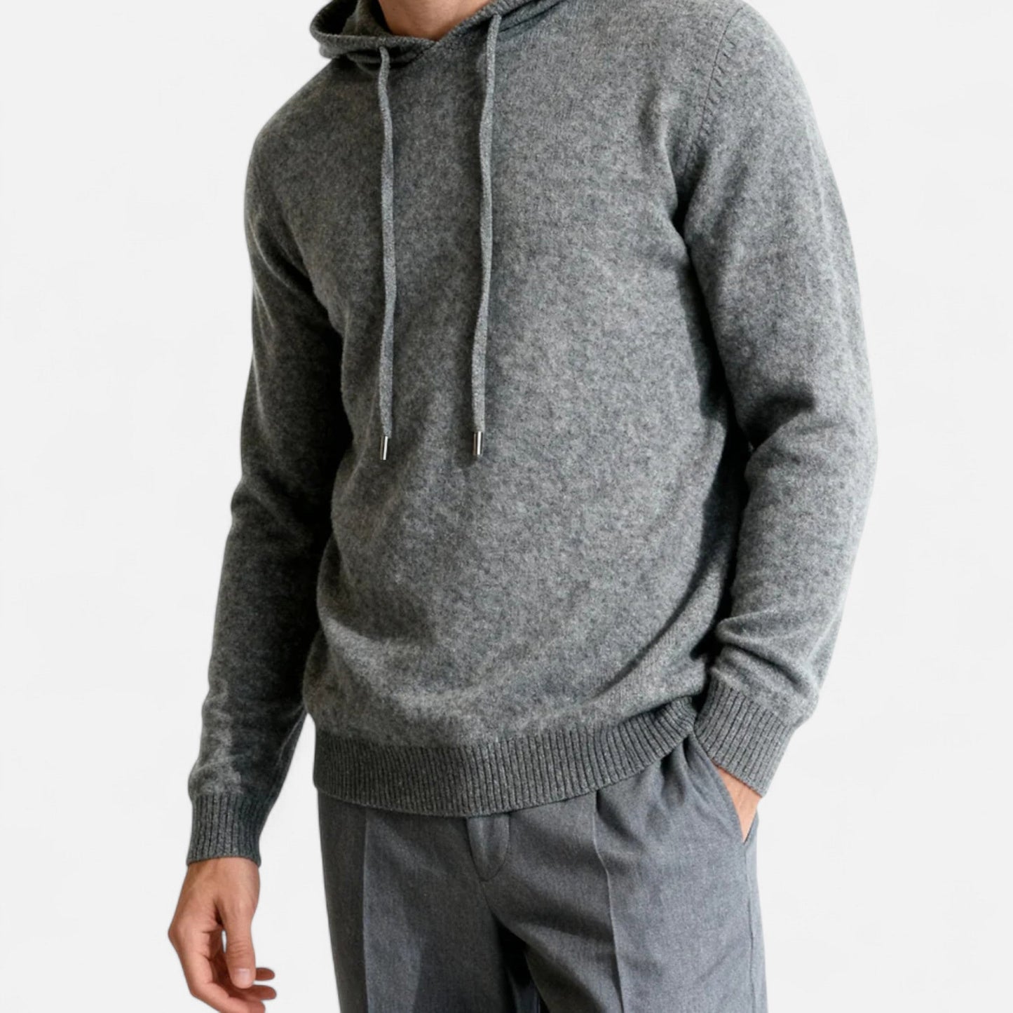 Pull en laine brun chaud pour hommes