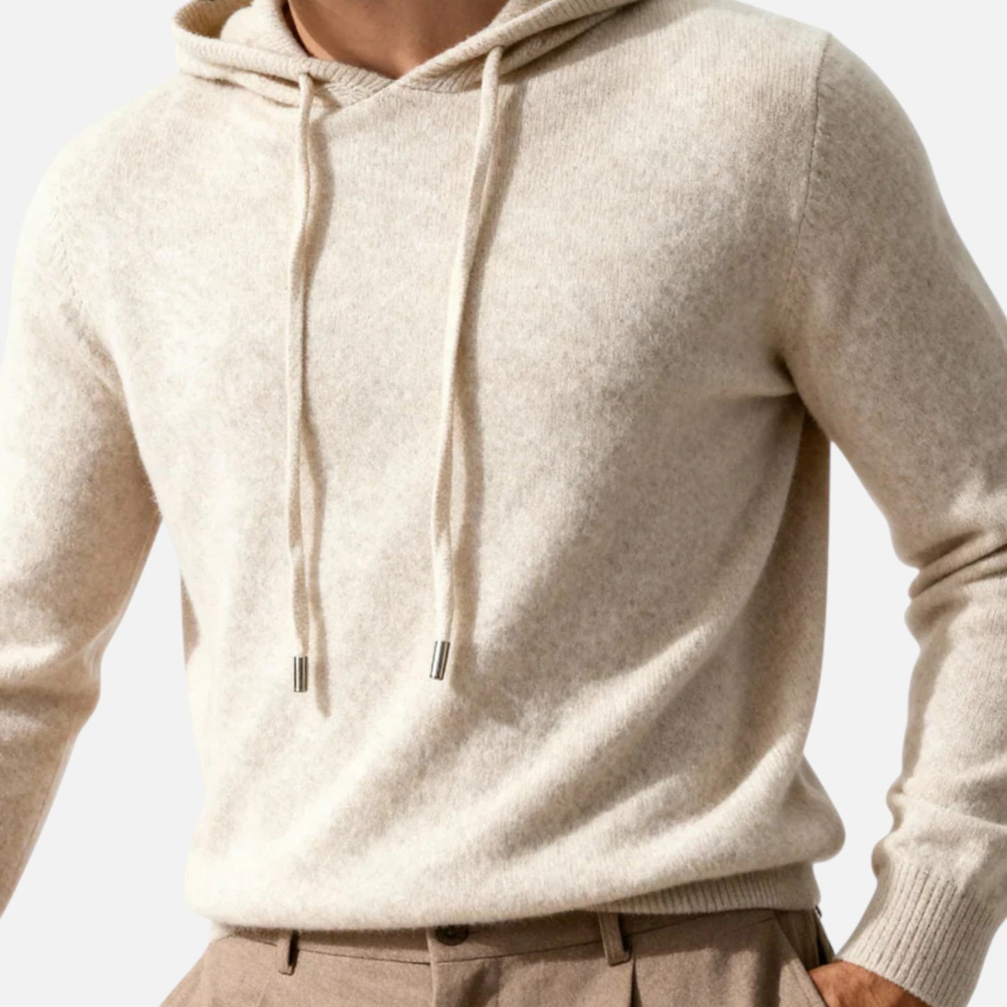 Pull en laine brun chaud pour hommes