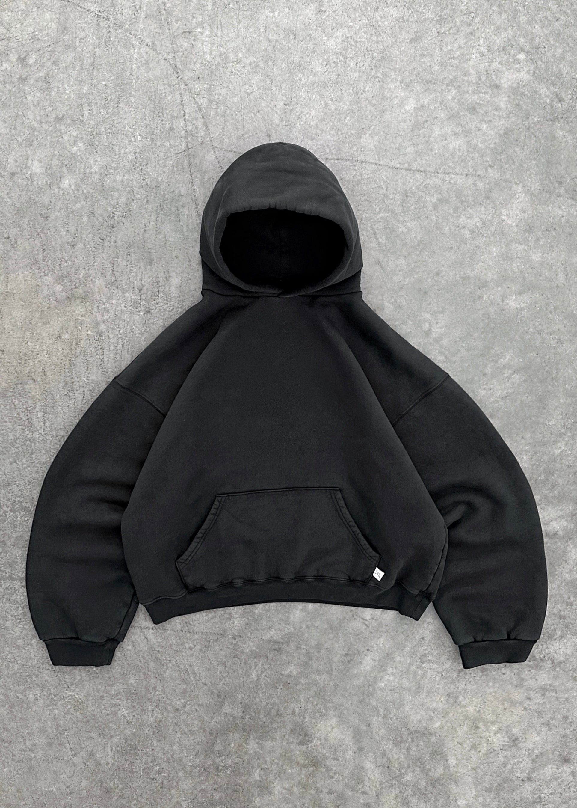 Sweat à capuche noir casual avec poche avant - LuxeStyle