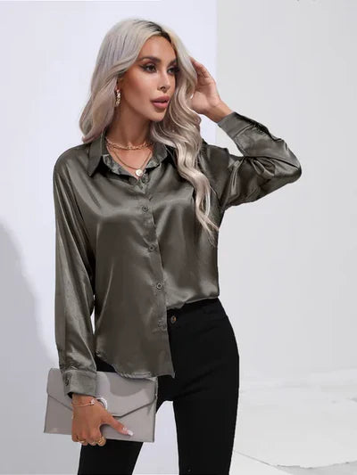 Blouse Féminine Élégante Manches Longues pour Femme