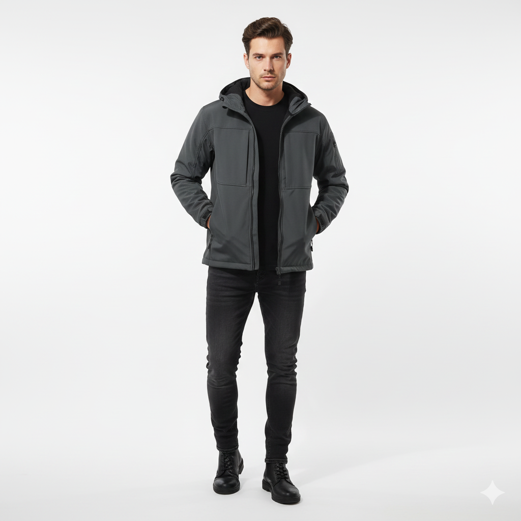 Veste Hiver Élégante Homme à Capuche – Parka Isolant avec Fermeture Éclair