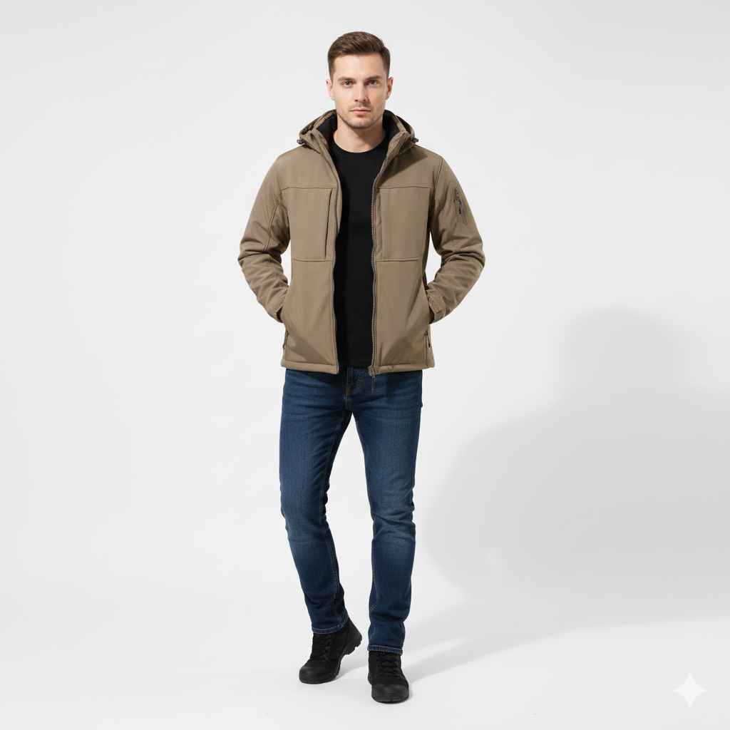 Veste Hiver Élégante Homme à Capuche – Parka Isolant avec Fermeture Éclair