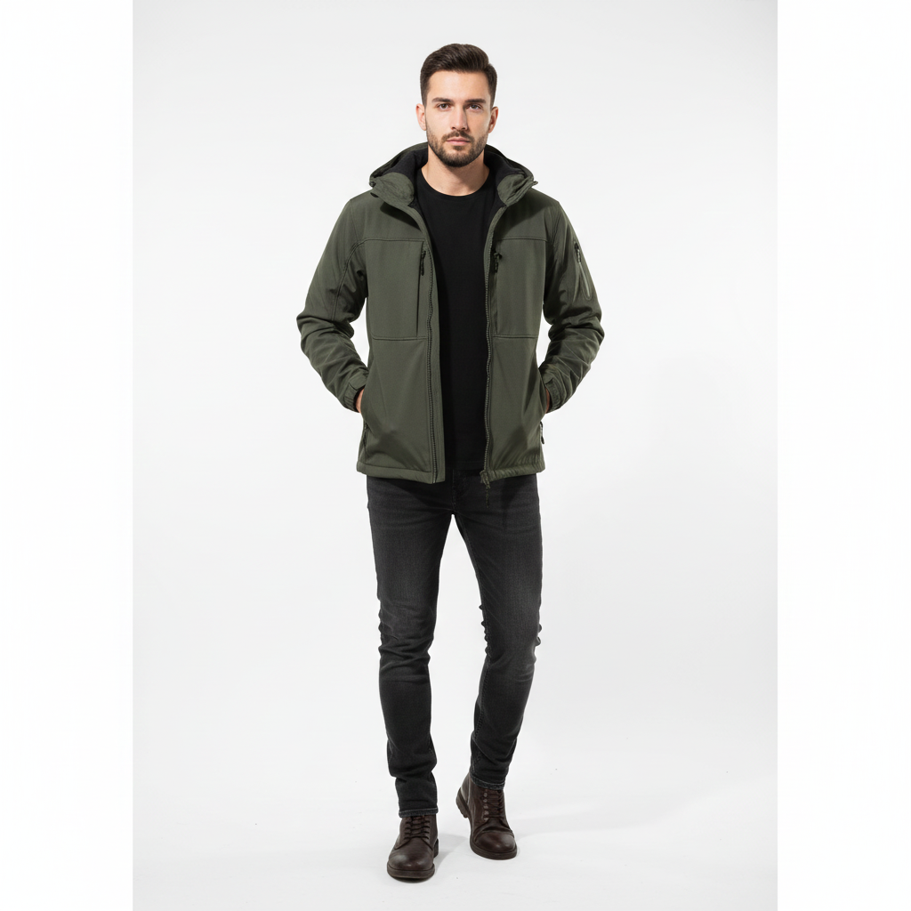 Veste Hiver Élégante Homme à Capuche – Parka Isolant avec Fermeture Éclair - LuxeStyle