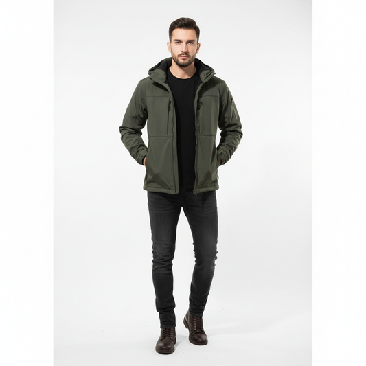 Veste Hiver Élégante Homme à Capuche – Parka Isolant avec Fermeture Éclair - LuxeStyle