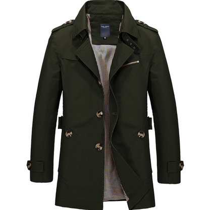 Hugo™ – Manteau Homme Élégant en Trench Long Confortable et Polyvalent