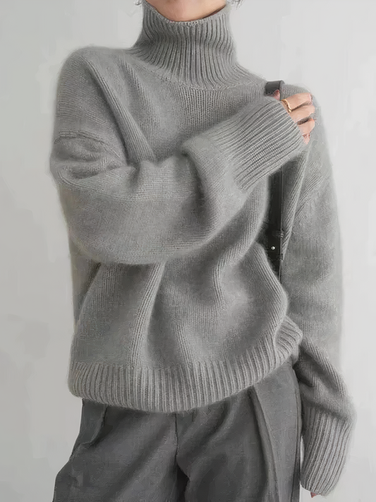 Pull Col Roulé En Cachemire À Manches Longues Pour Femme | Hiver