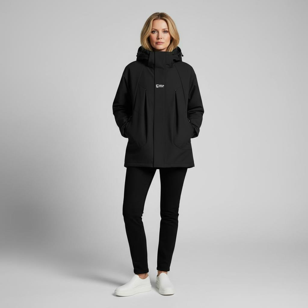 Veste de pluie féminine verte étanche