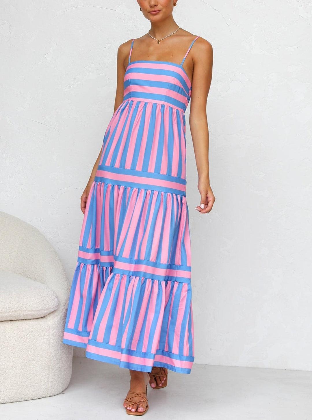 Robe Élégante à Bretelles Florales pour Femme