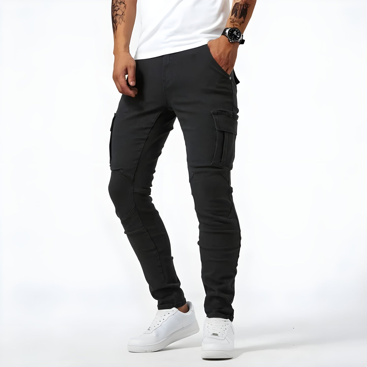 Pantalon Homme Élastiqué Décontracté & Tendance