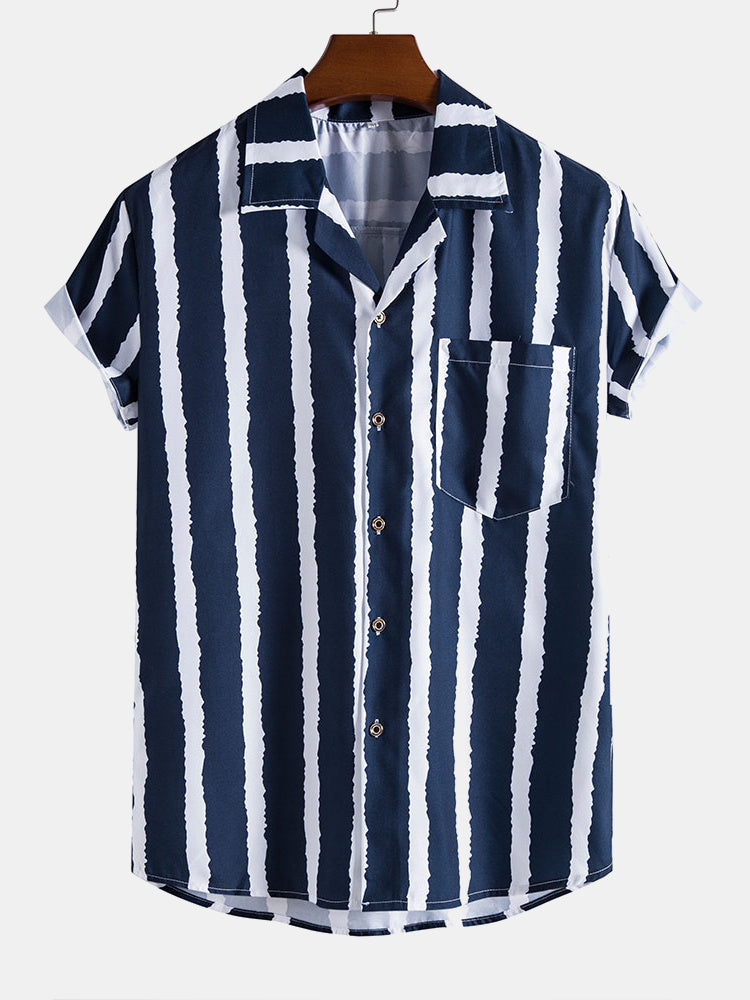 Chemise à Rayures Élégante pour Homme - LuxeStyle