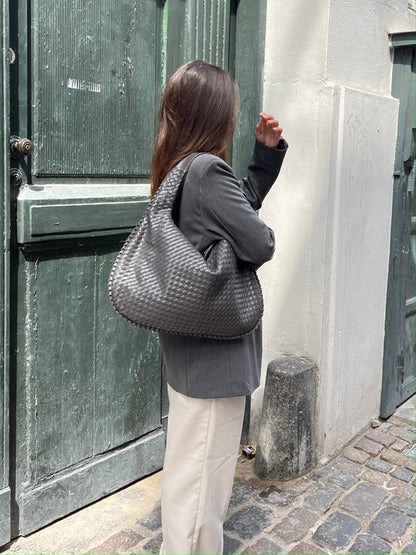 Sac à main cuir noir tendance femme
