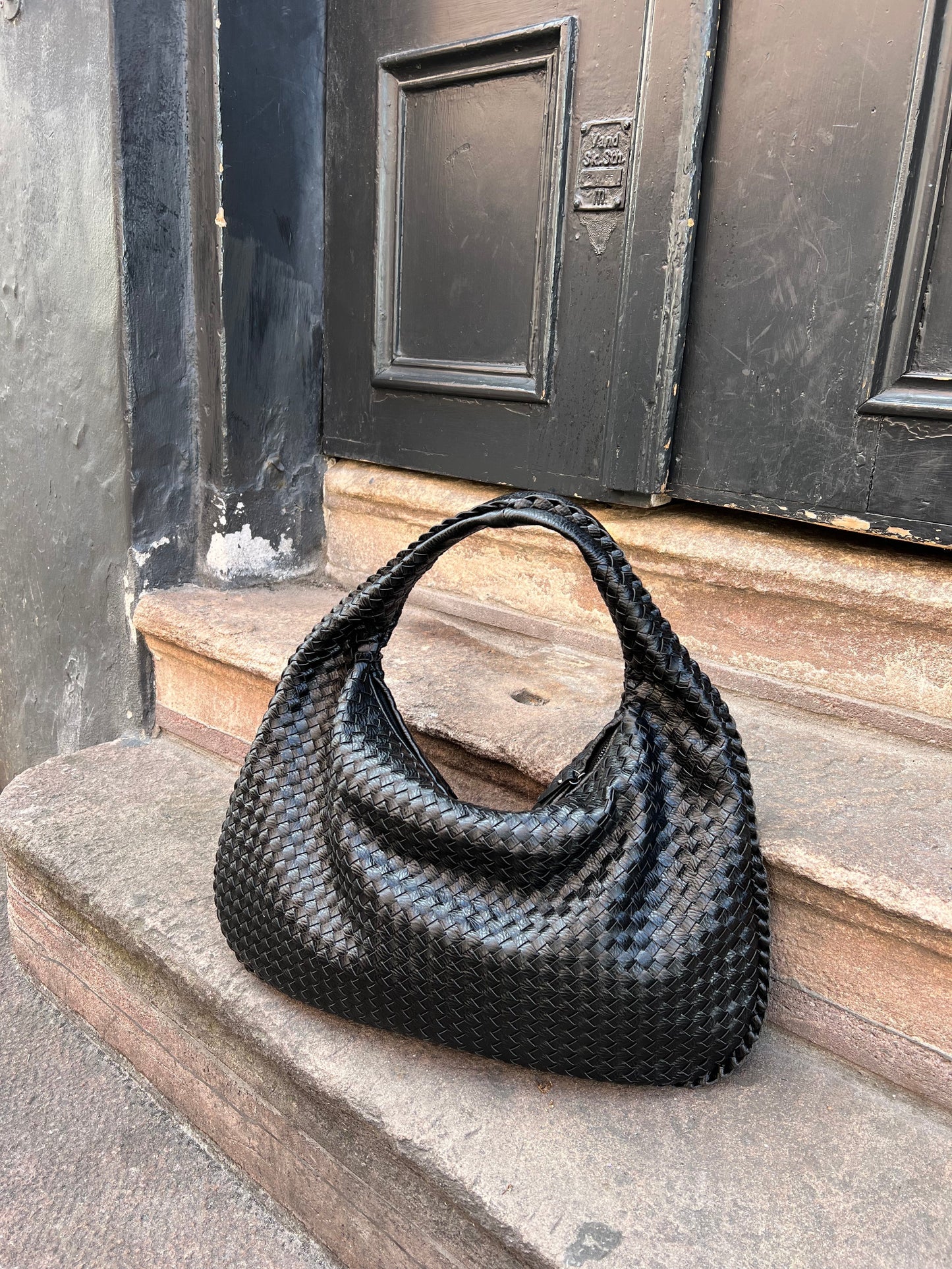 Sac à main en cuir tressé chic femme