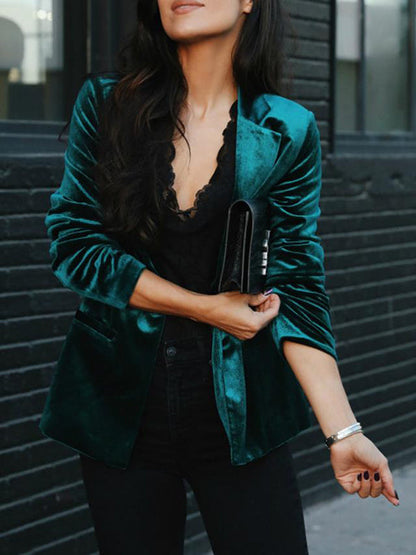 Veste Élégante en Velours Luxe