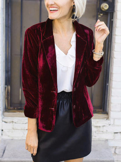 Veste Élégante en Velours Luxe