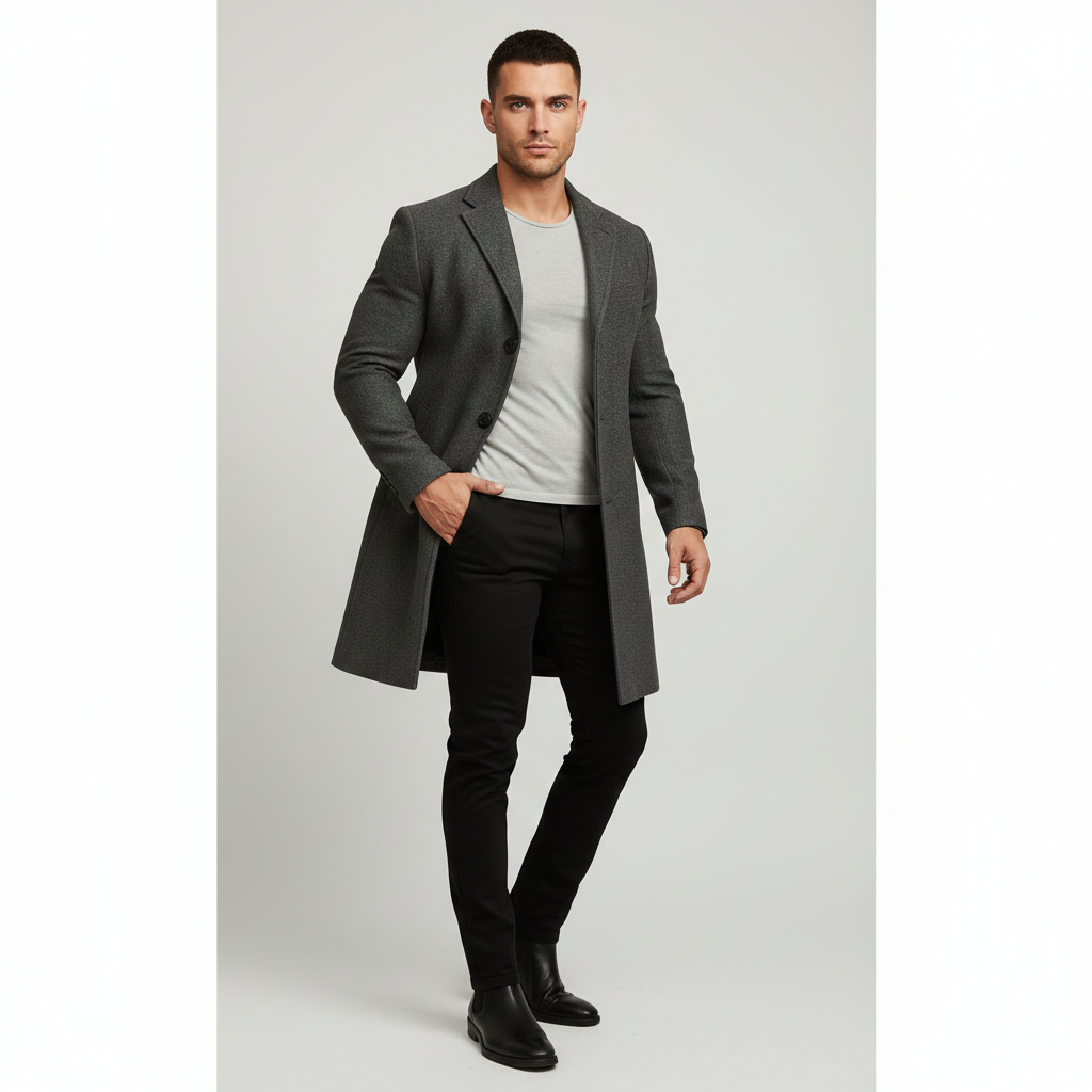 Manteau Homme Hivernal Long Élégant - LuxeStyle