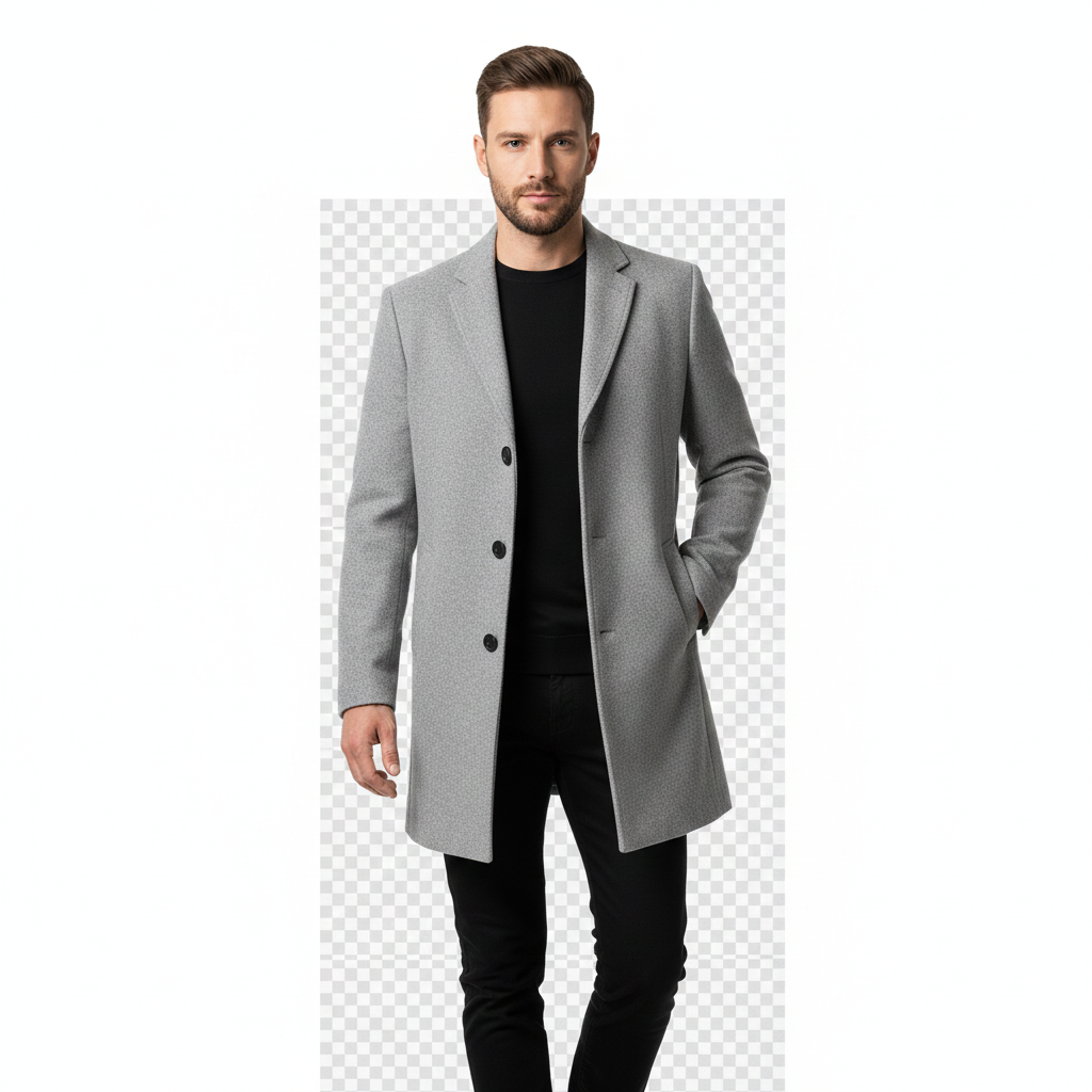 Manteau Homme Hivernal Long Élégant