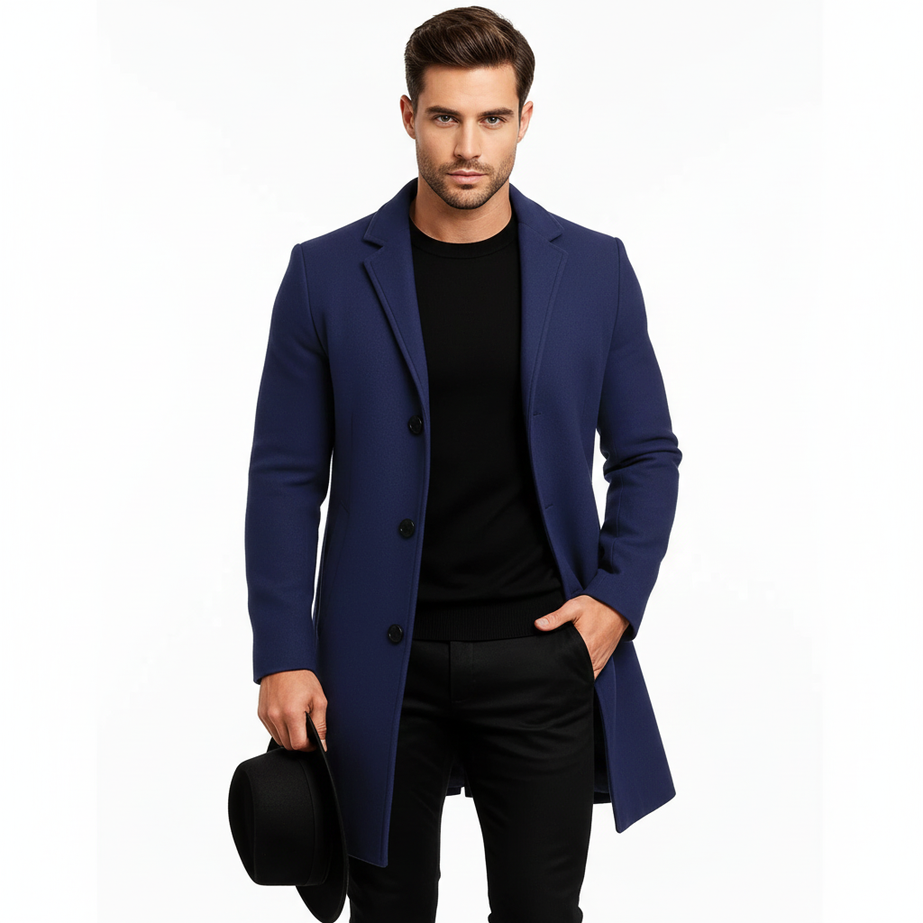 Manteau Homme Hivernal Long Élégant