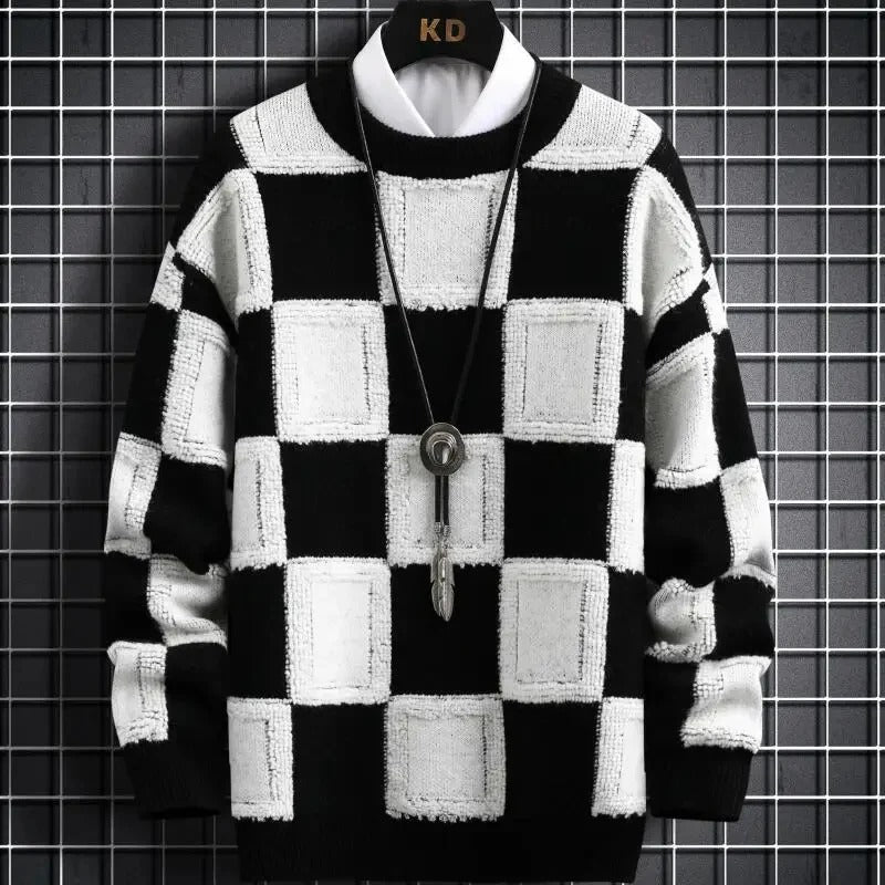 Pull Homme Cachemire Doux - Col Rond Élégant, Taille Classique & Confortable