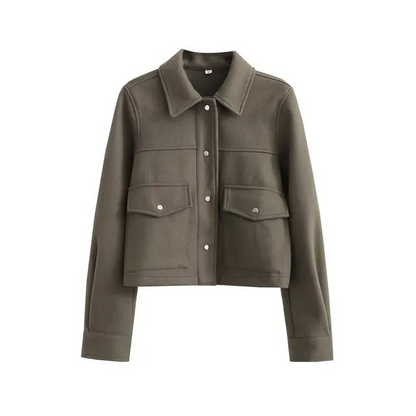 Veste Femme à Poche Large et Fermeture Éclair