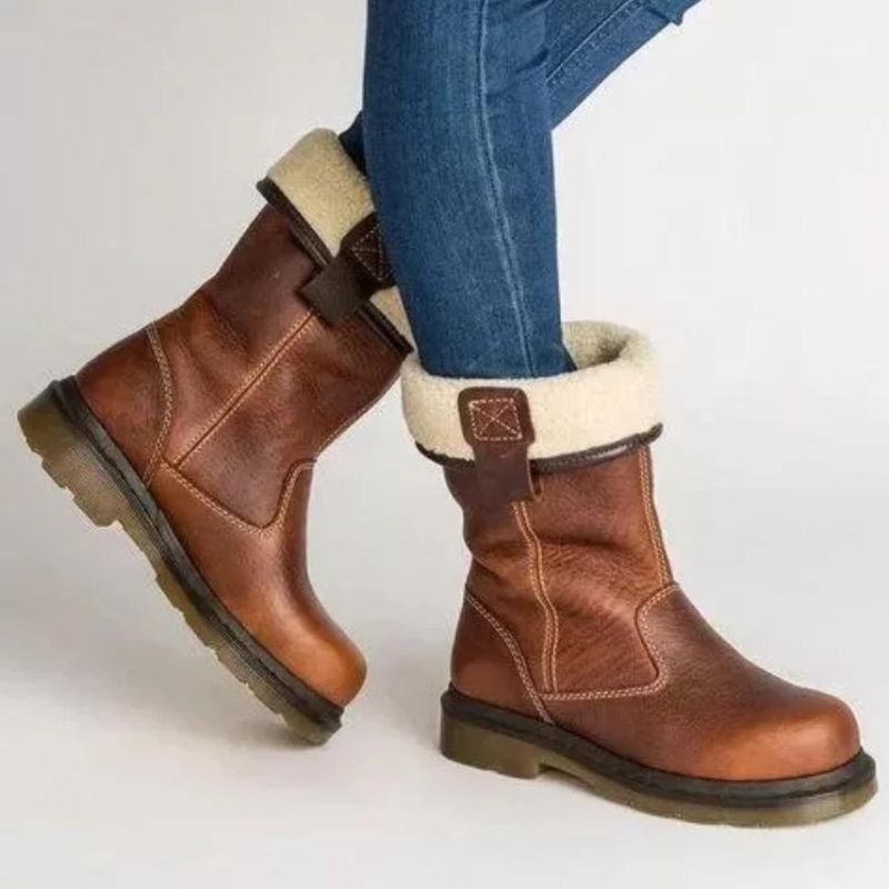 Bottes Hiver Féminines – Chaussures Chaudes et Confortables avec Semelle Grip