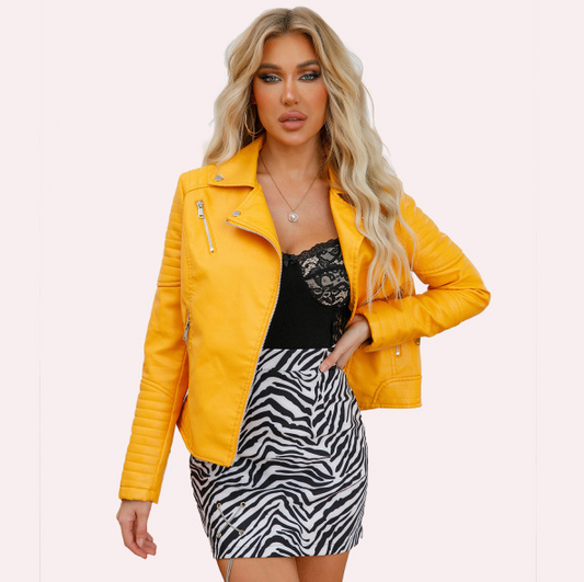 Isabelle™ – Veste en Cuir Femme Élégante avec Coupe Ajustée Chic