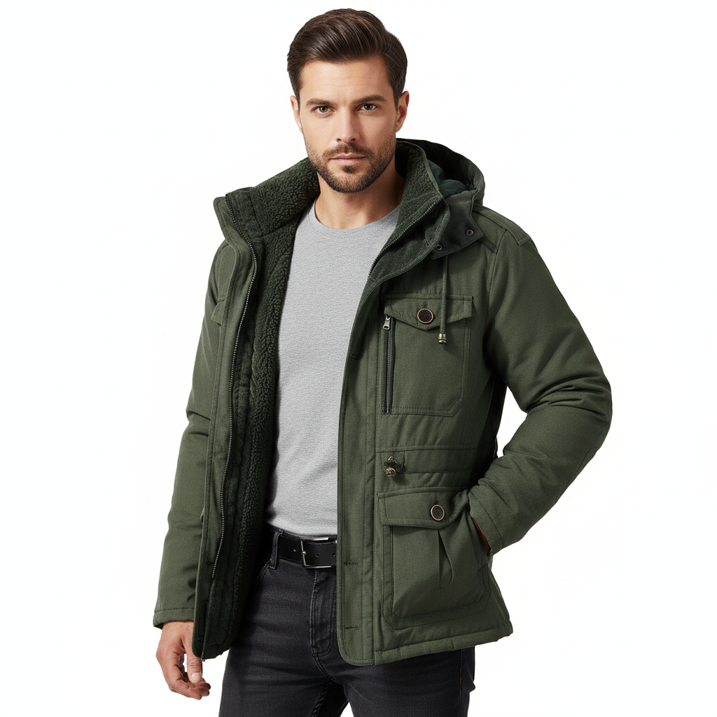 Parka Hiver Homme Veste à Capuche Parka Militaire Élégant - LuxeStyle