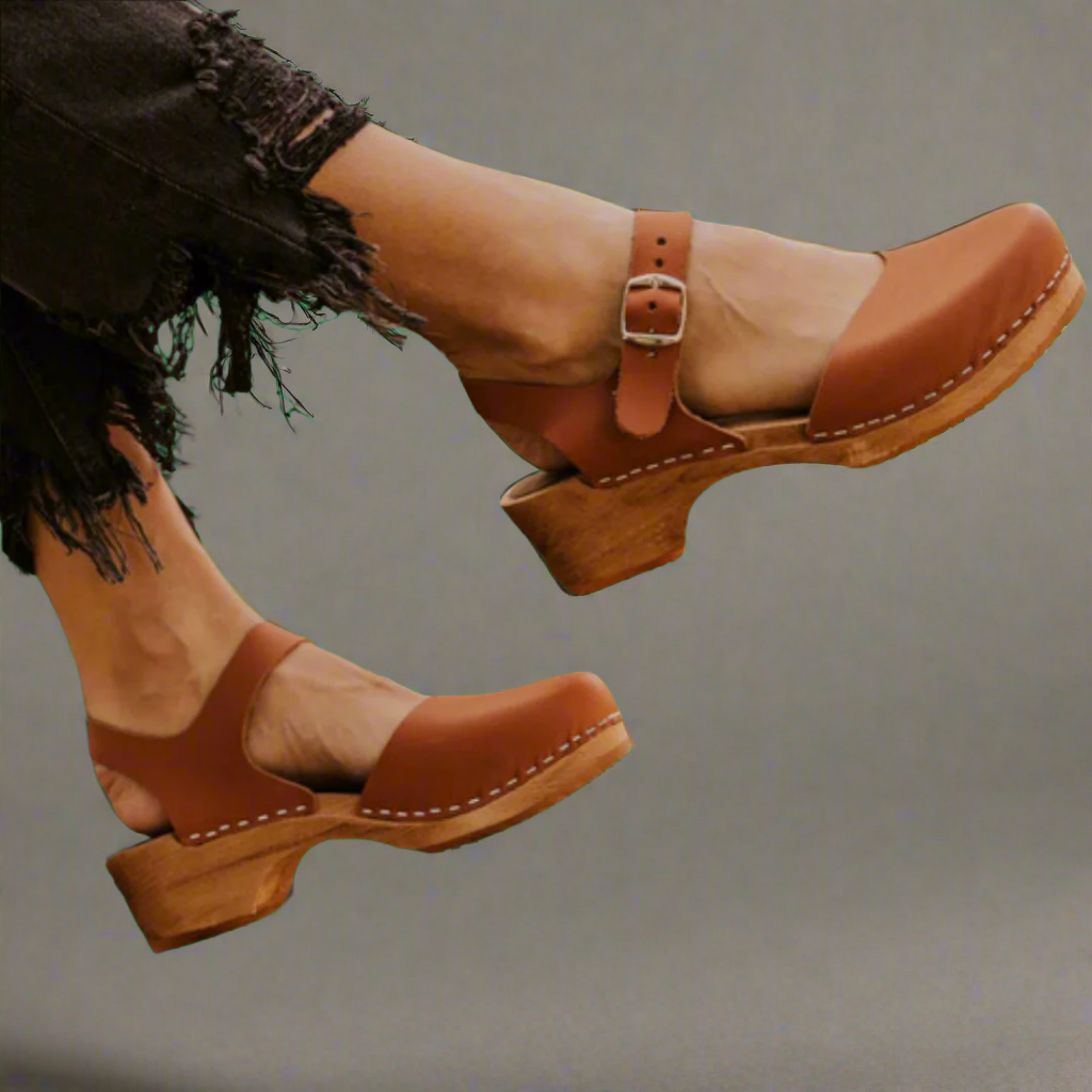 Chaussures Hauts Talons Cuir Brun Élégantes - LuxeStyle