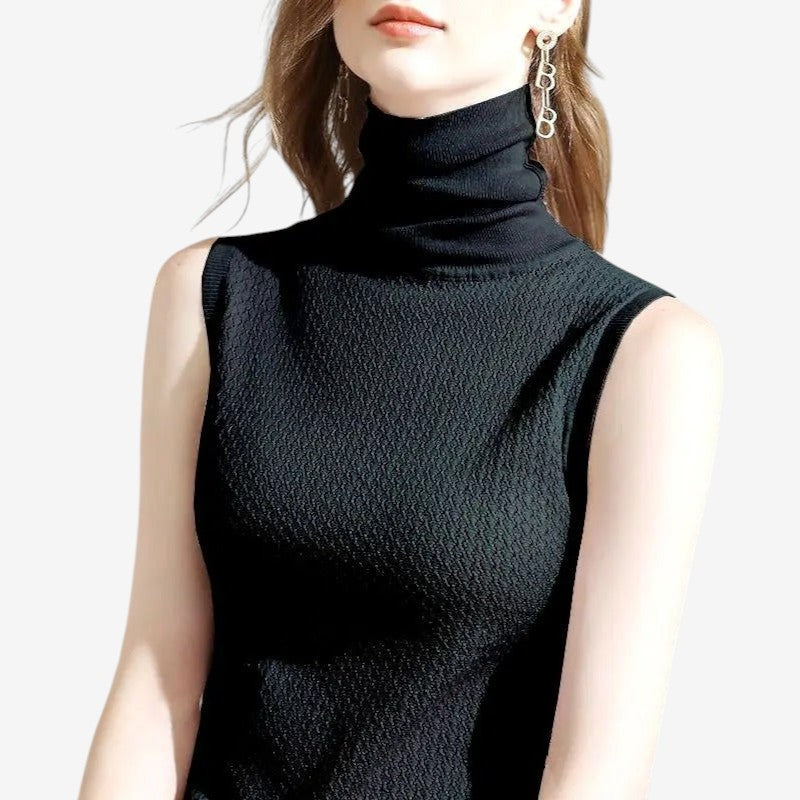Débardeur femme tricoté col rond et slim fit - LuxeStyle