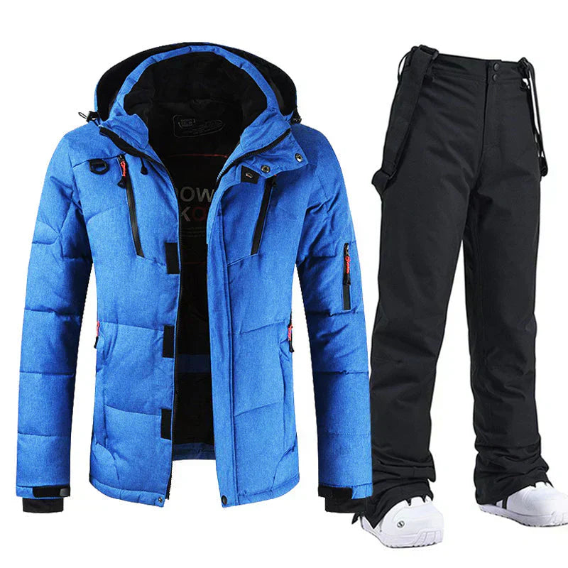 Combinaison Ski Homme Noir Élégant avec Capuche